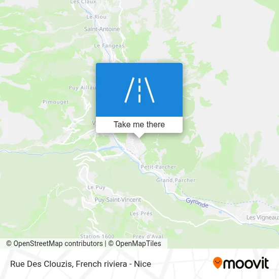 Rue Des Clouzis map