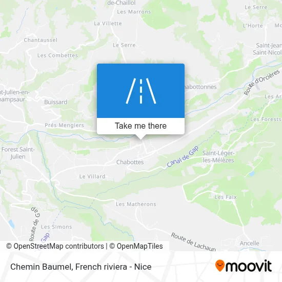 Chemin Baumel map