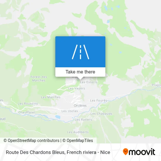 Route Des Chardons Bleus map