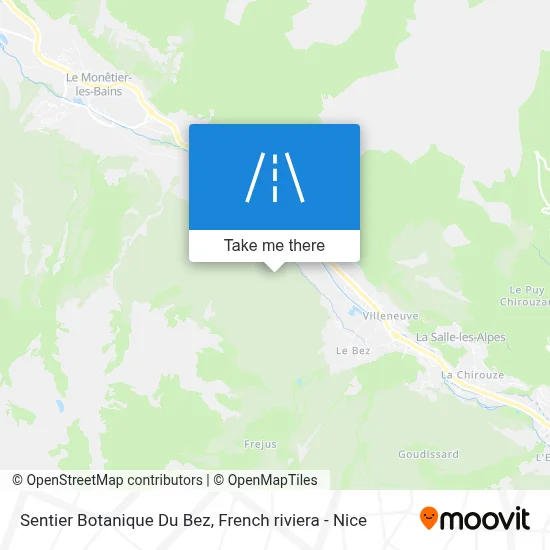 Sentier Botanique Du Bez map
