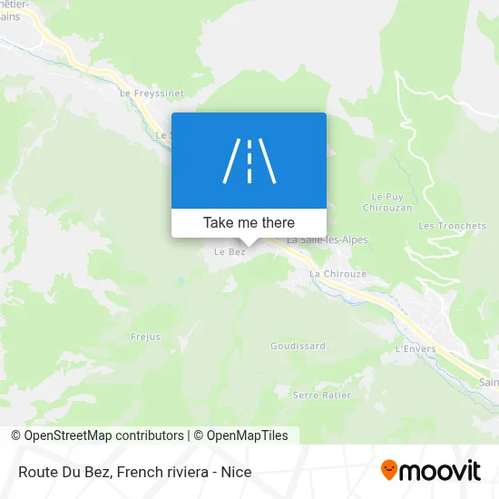 Route Du Bez map