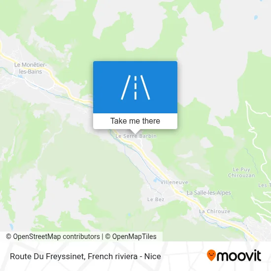 Route Du Freyssinet map
