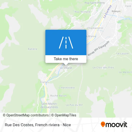 Mapa Rue Des Costes