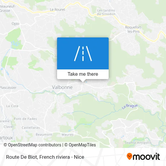 Route De Biot map