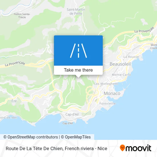 Route De La Tête De Chien map