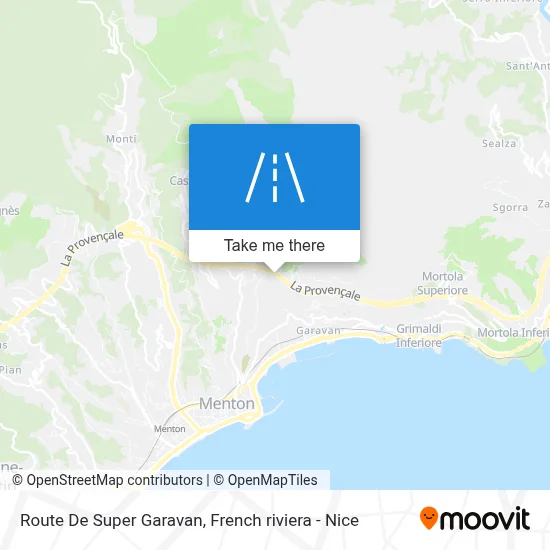 Route De Super Garavan map