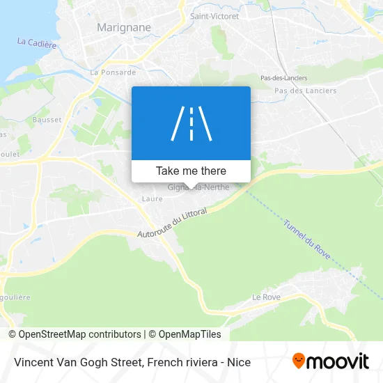 Mapa Rue Vincent Van Gogh