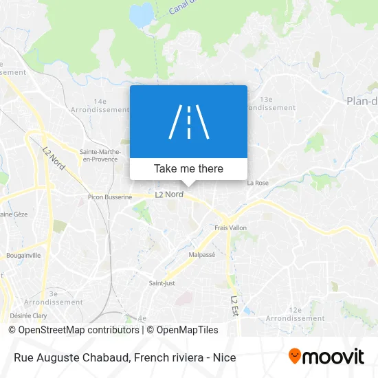 Mapa Rue Auguste Chabaud