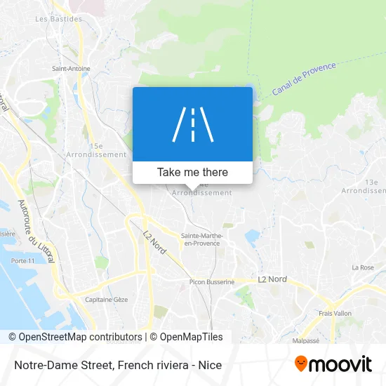 Mapa Rue Notre-Dame