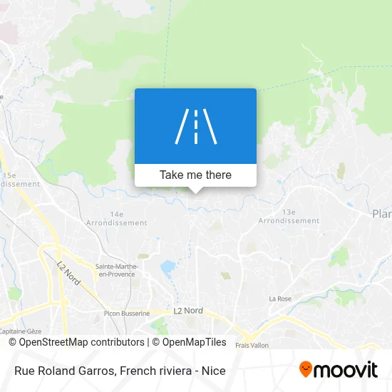 Rue Roland Garros map