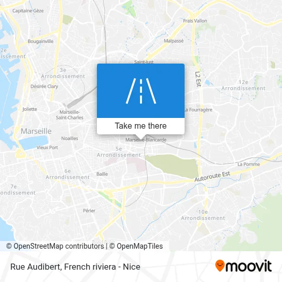 Rue Audibert map