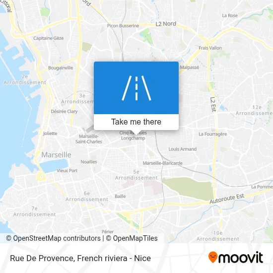 Mapa Rue De Provence