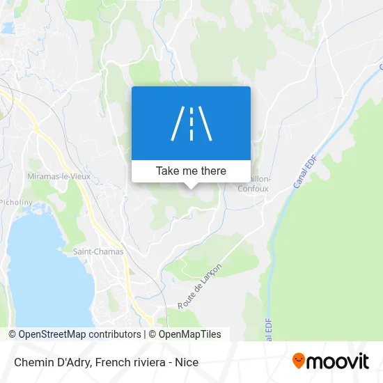Chemin D'Adry map