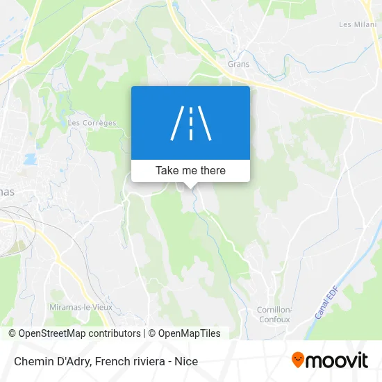 Chemin D'Adry map