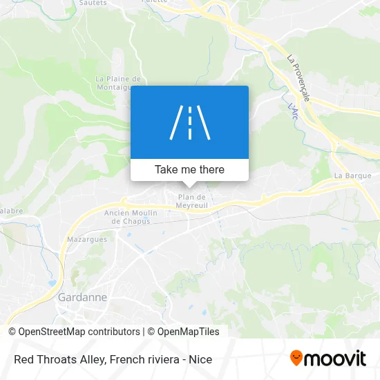 Mapa Allée Des Rouges Gorges
