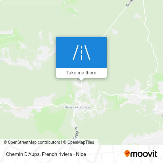 Chemin D'Aups map
