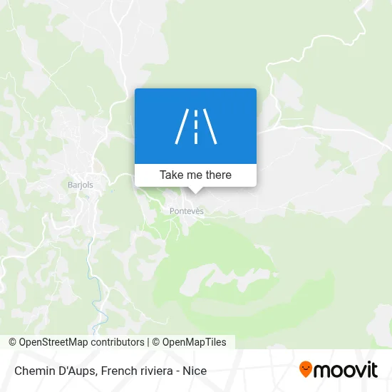 Chemin D'Aups map