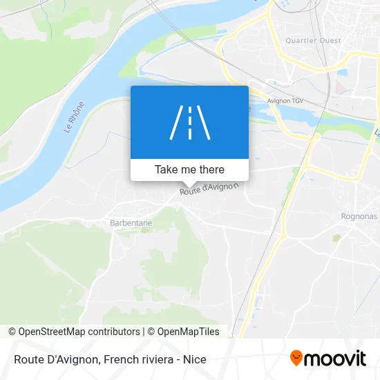 Route D'Avignon map