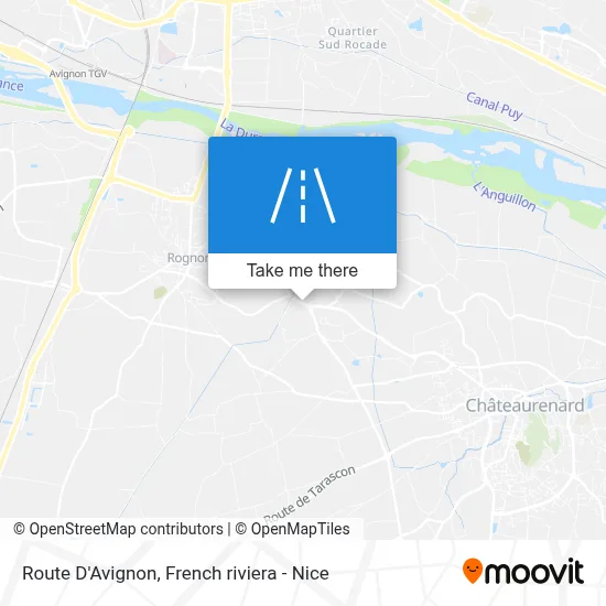 Route D'Avignon map