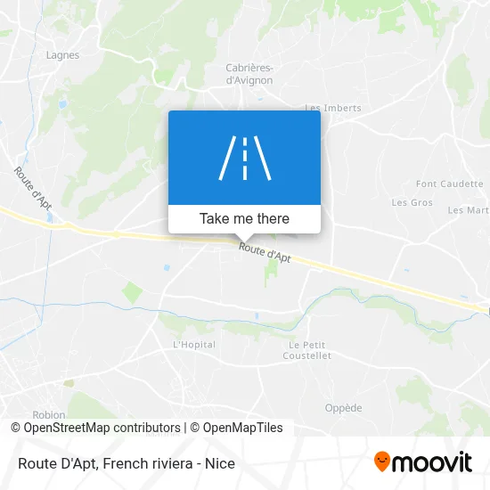 Route D'Apt map