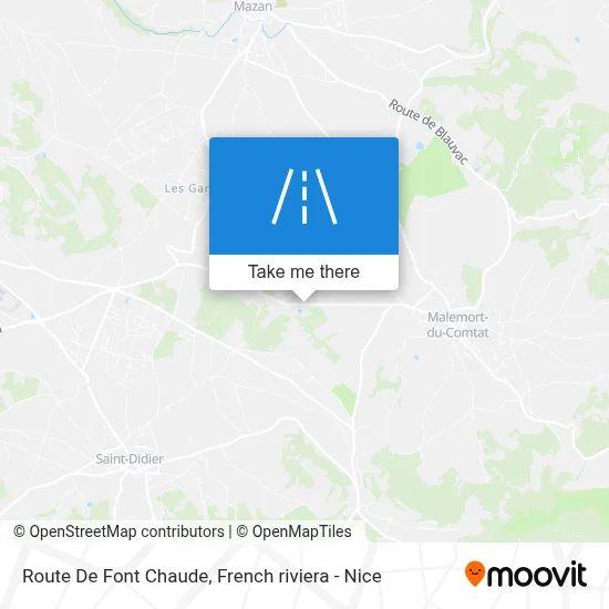 Route De Font Chaude map
