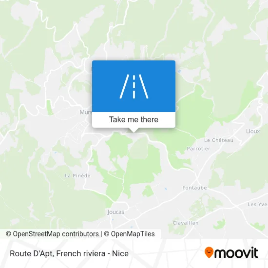 Route D'Apt map