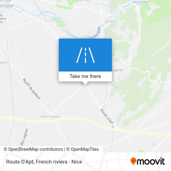 Route D'Apt map