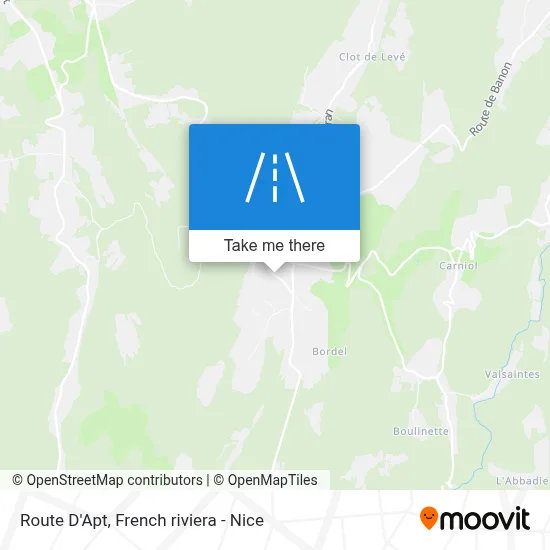Route D'Apt map