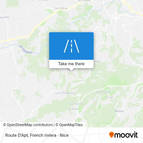 Route D'Apt map