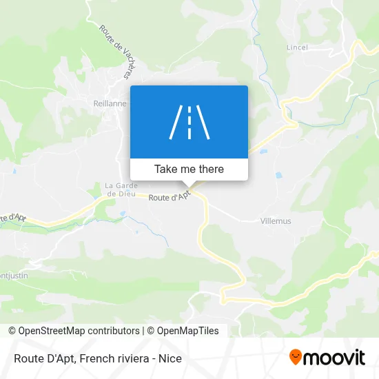 Route D'Apt map