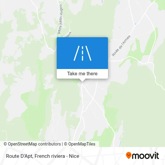Route D'Apt map