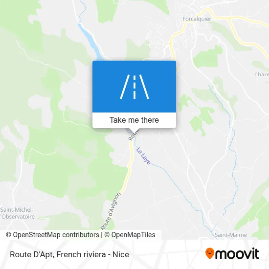Route D'Apt map