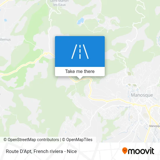 Route D'Apt map