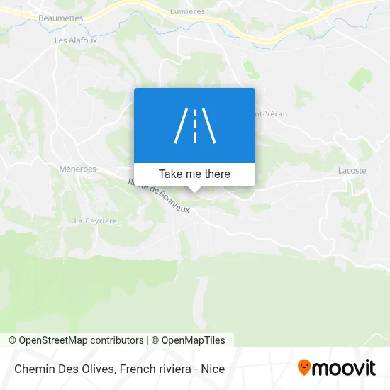 Chemin Des Olives map