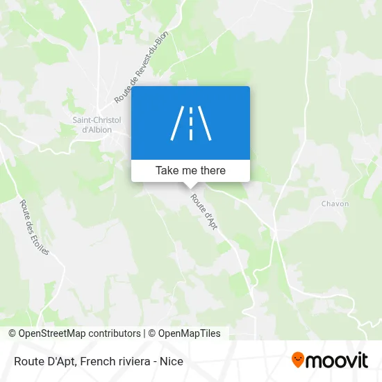 Route D'Apt map