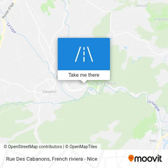 Mapa Rue Des Cabanons