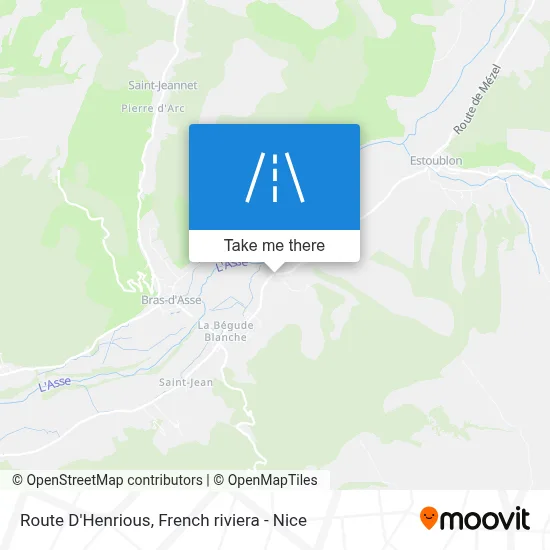 Route D'Henrious map