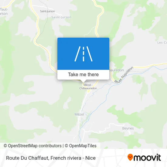 Mapa Route Du Chaffaut