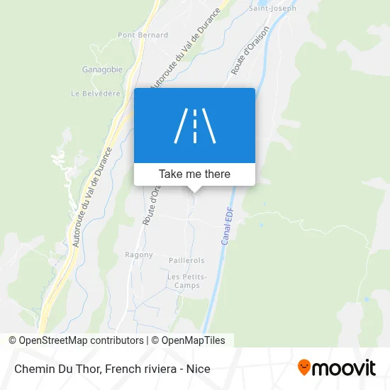 Chemin Du Thor map