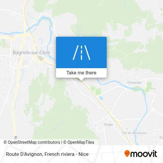 Route D'Avignon map