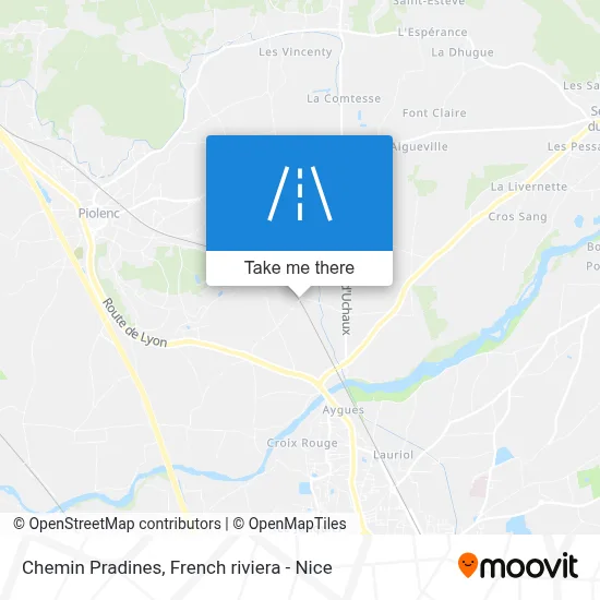 Chemin Pradines map