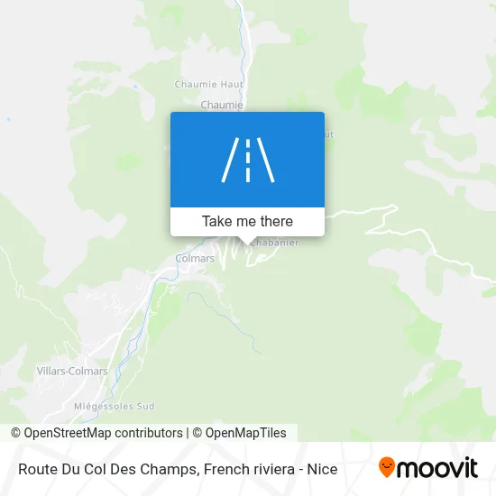 Route Du Col Des Champs map