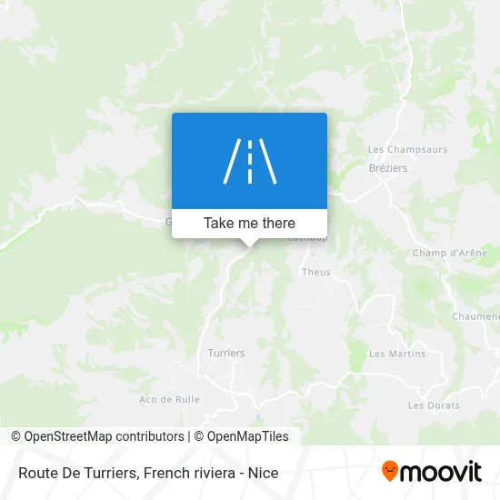Route De Turriers map