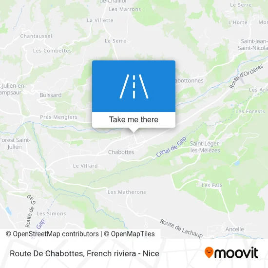 Mapa Route De Chabottes