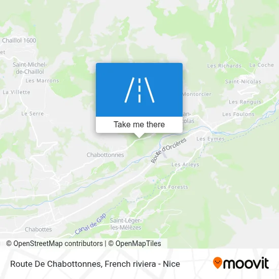 Route De Chabottonnes map
