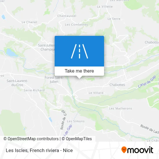 Les Iscles map