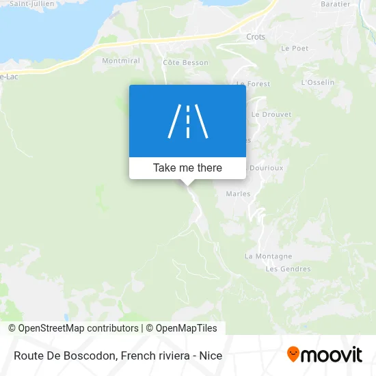 Route De Boscodon map