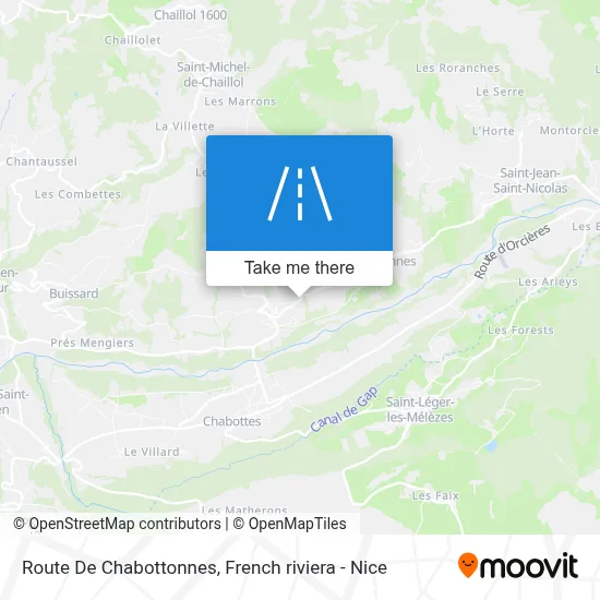 Route De Chabottonnes map