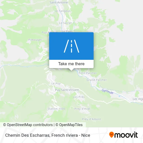 Chemin Des Escharras map