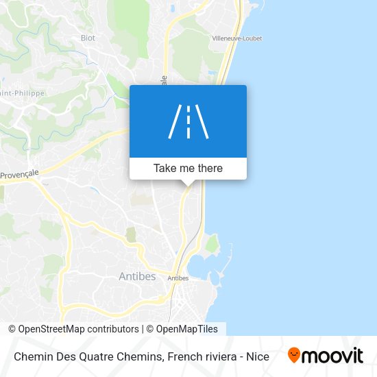 Chemin Des Quatre Chemins map